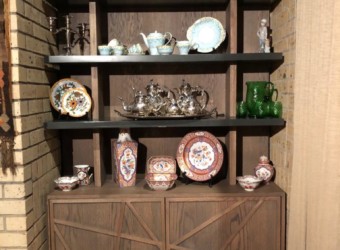 Handmade solid-wooden display cabinet