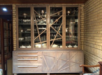 Handmade solid-wooden display cabinet